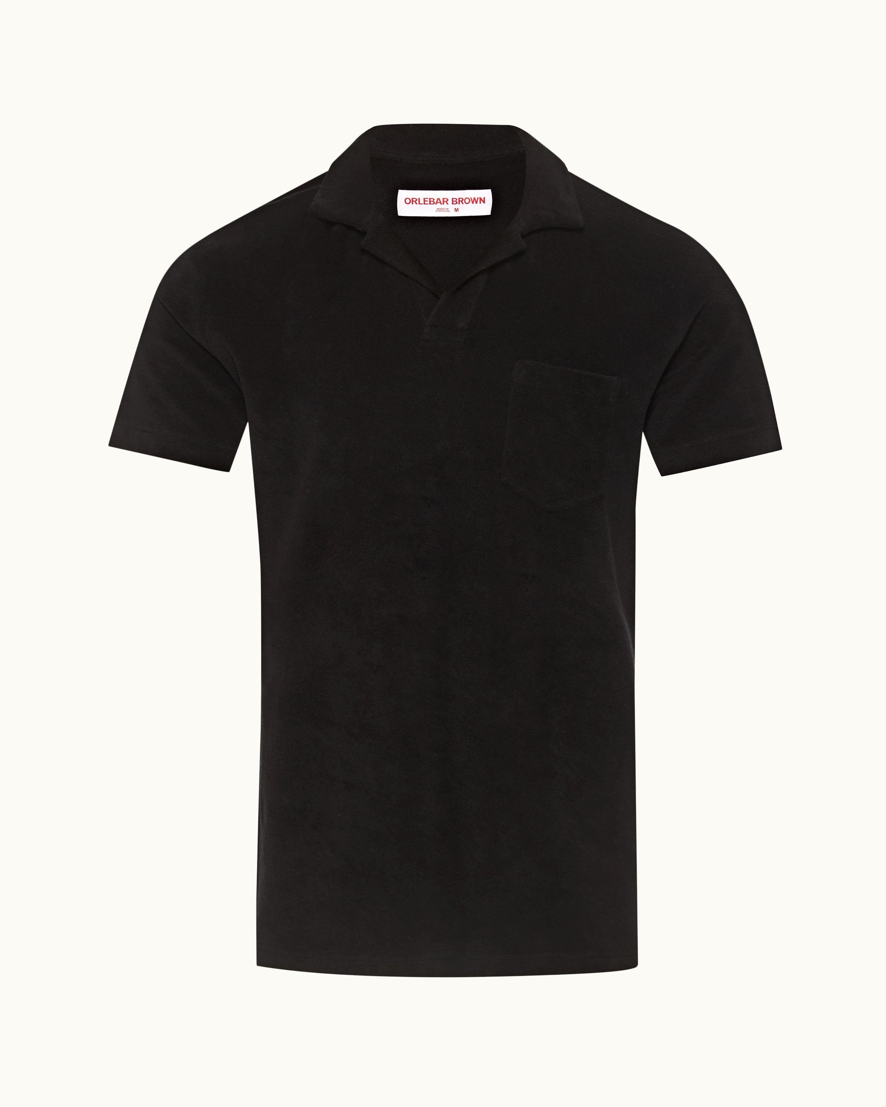 Men's terry cheap towelling polo shirt