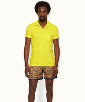 Terry Towelling - Mens Fluro Tailored Fit Organic Cotton Towelling Resort Polo Shirt