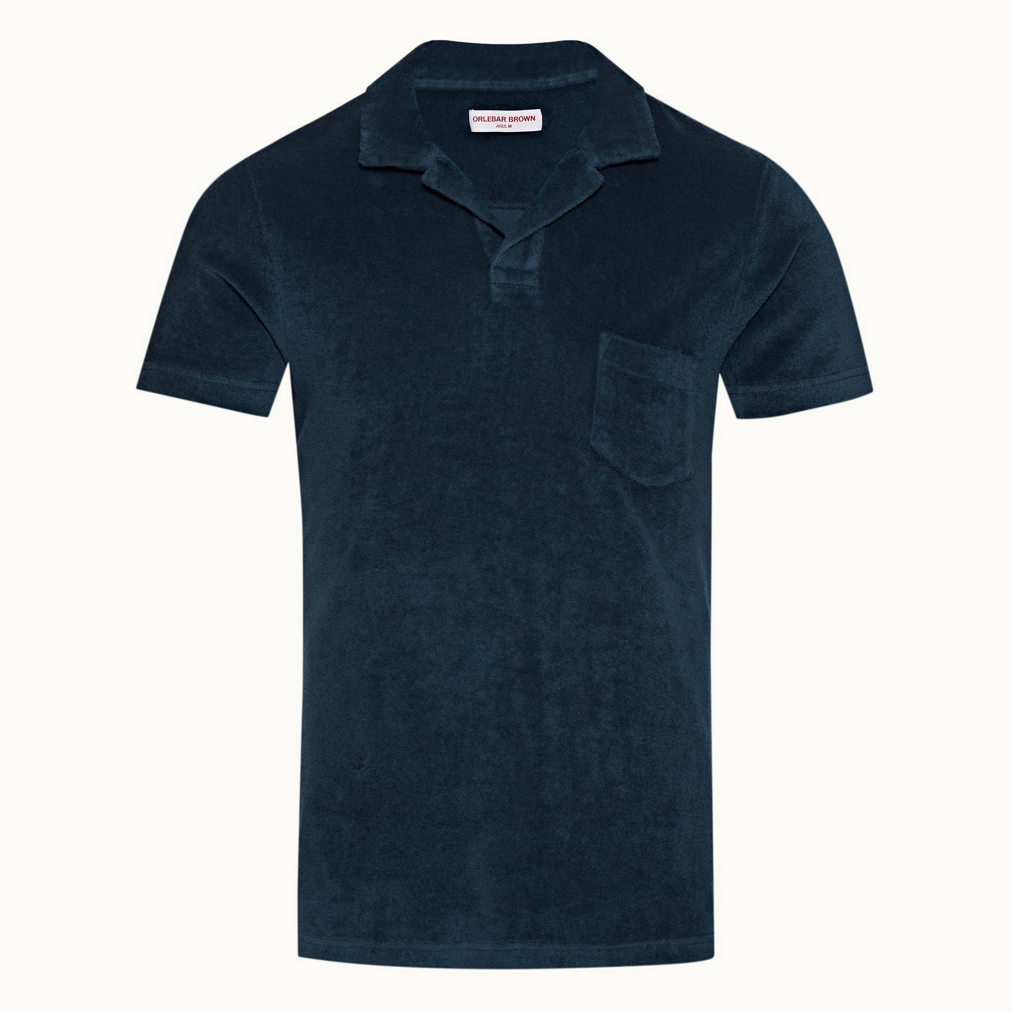 Terry Towelling - Mens Oceanic Blue Tailored Fit Towelling Resort Polo Shirt