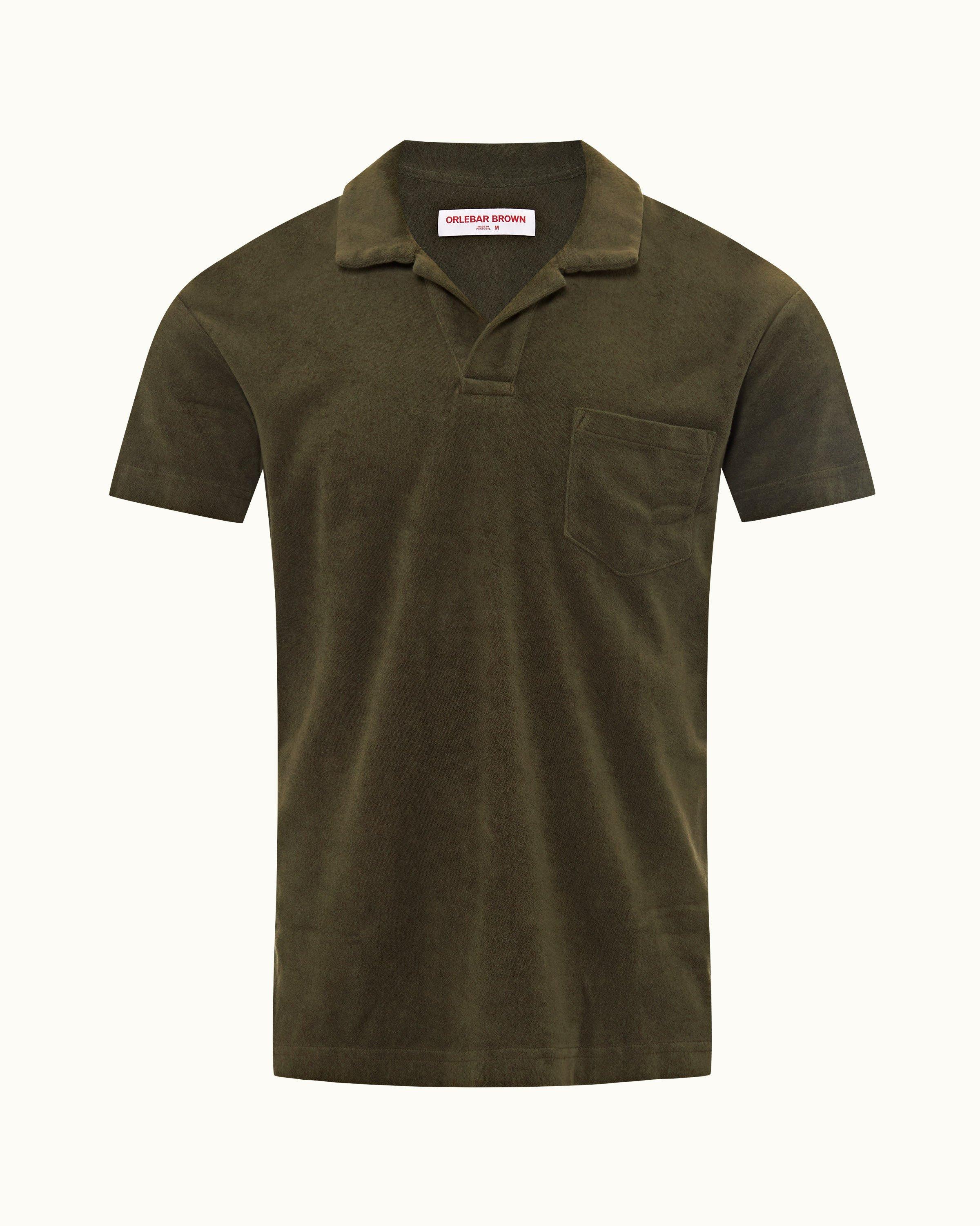 Men's terry towelling polo shirt sale