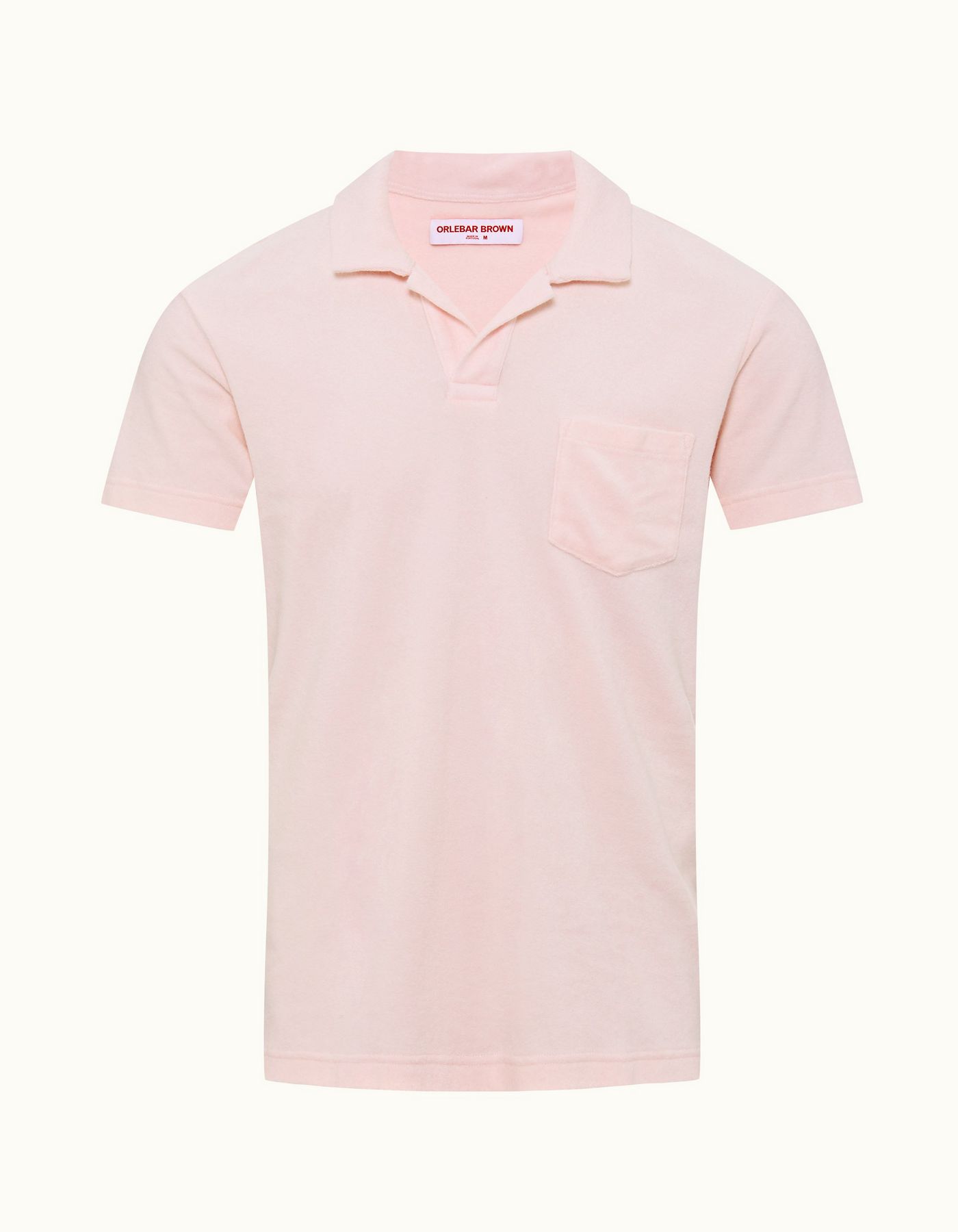 Terry Towelling - Mens Rose Tailored Fit Organic Cotton Towelling Resort Polo Shirt