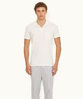 Terry Towelling - Mens Sea Mist Tailored Fit Towelling Resort Polo Shirt