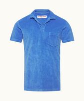 Terry Towelling - Mens Tidal Tailored Fit Organic Cotton Towelling Resort Polo Shirt