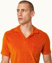 Terry Towelling - Mens Tiger Lily Tailored Fit Organic Cotton Towelling Resort Polo Shirt