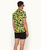 Travis Towelling - Mens Lemon/Black/Verde Top Banana Capri Collar Shirt