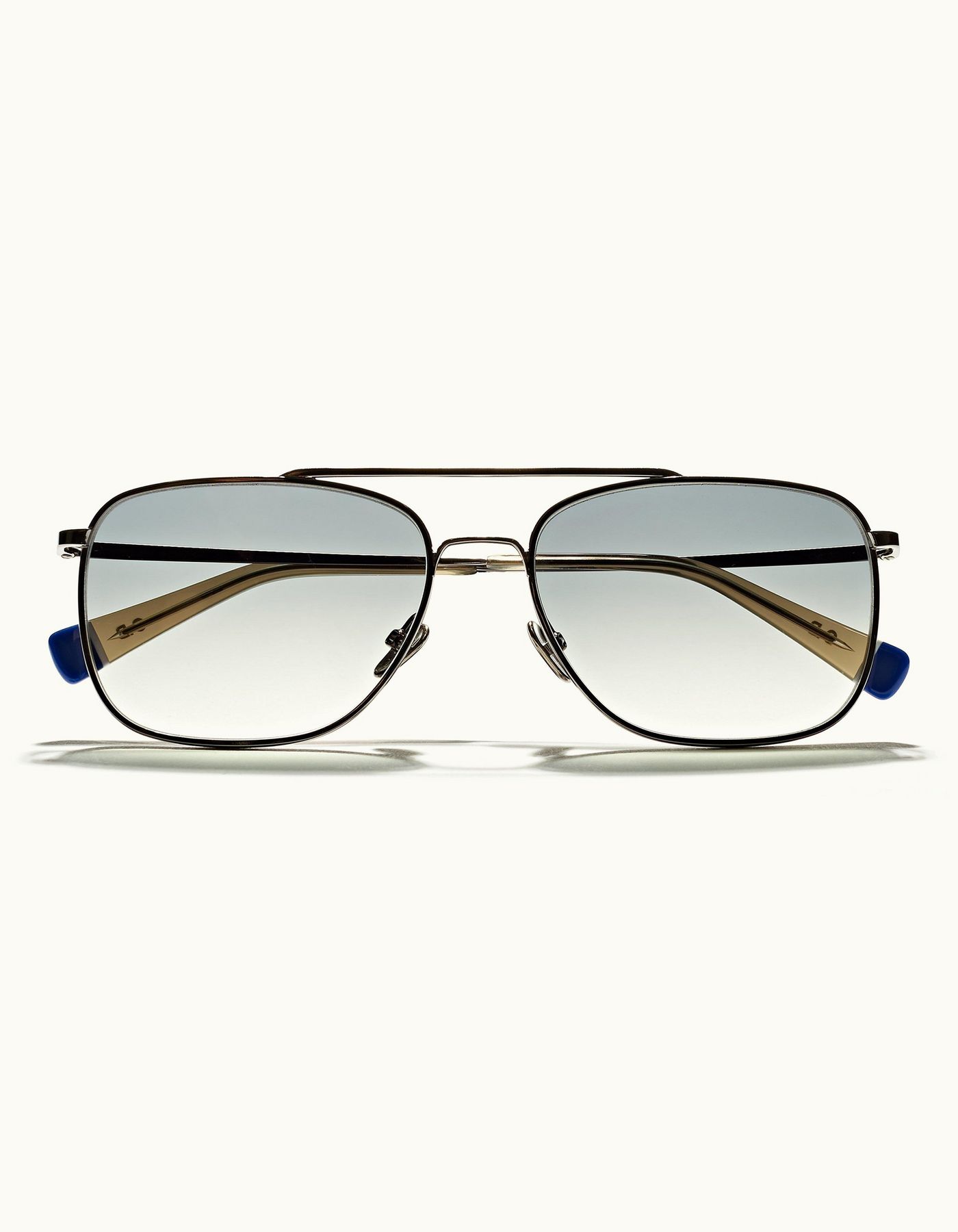 Tulum - Mens Shiny Titanium/Sage Square Frame Sunglasses