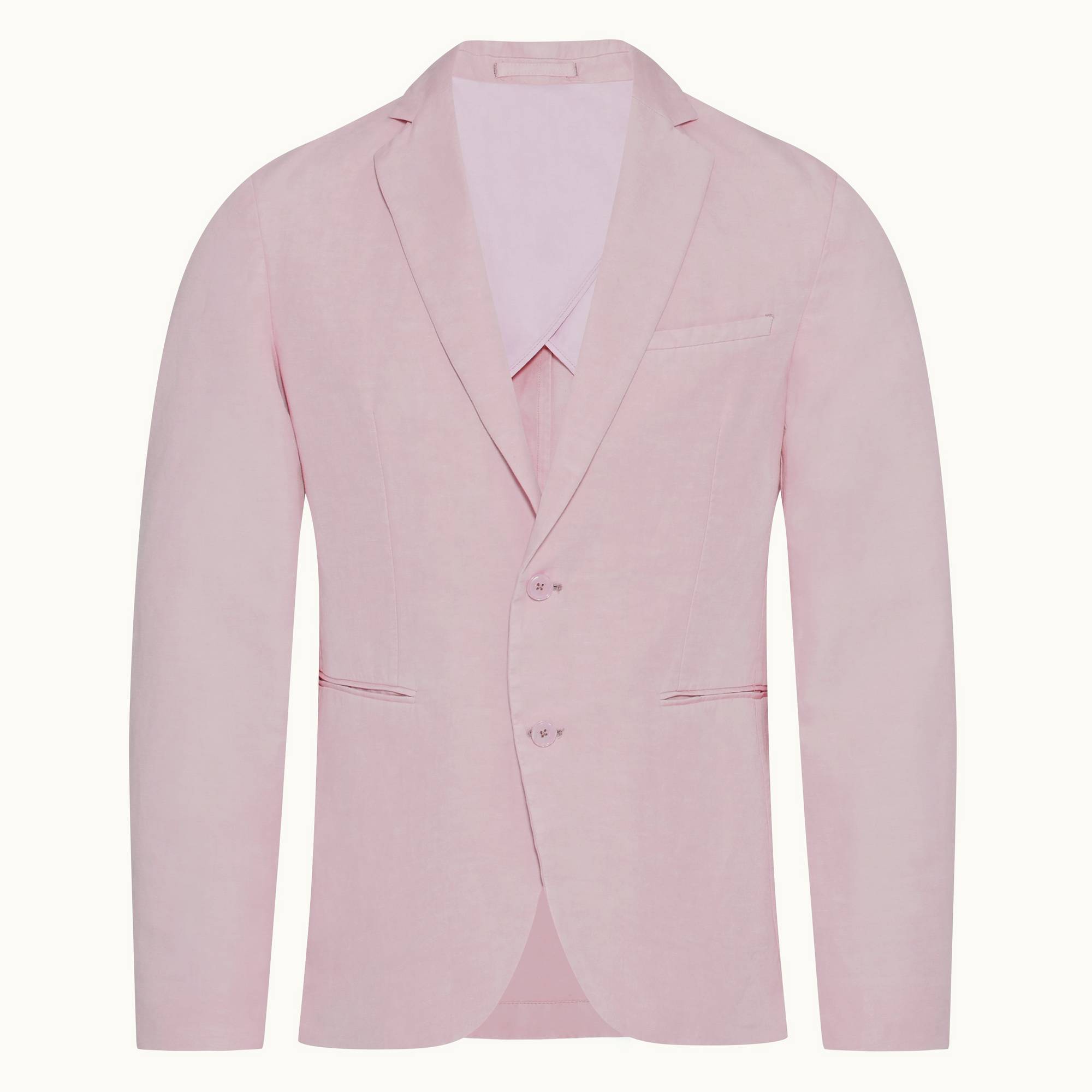 Ullock Linen - Mens Conch Pink Two-Button Blazer