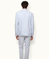 Ullock Linen - Mens Light Island Sky Unstructured Two-Button Linen blazer