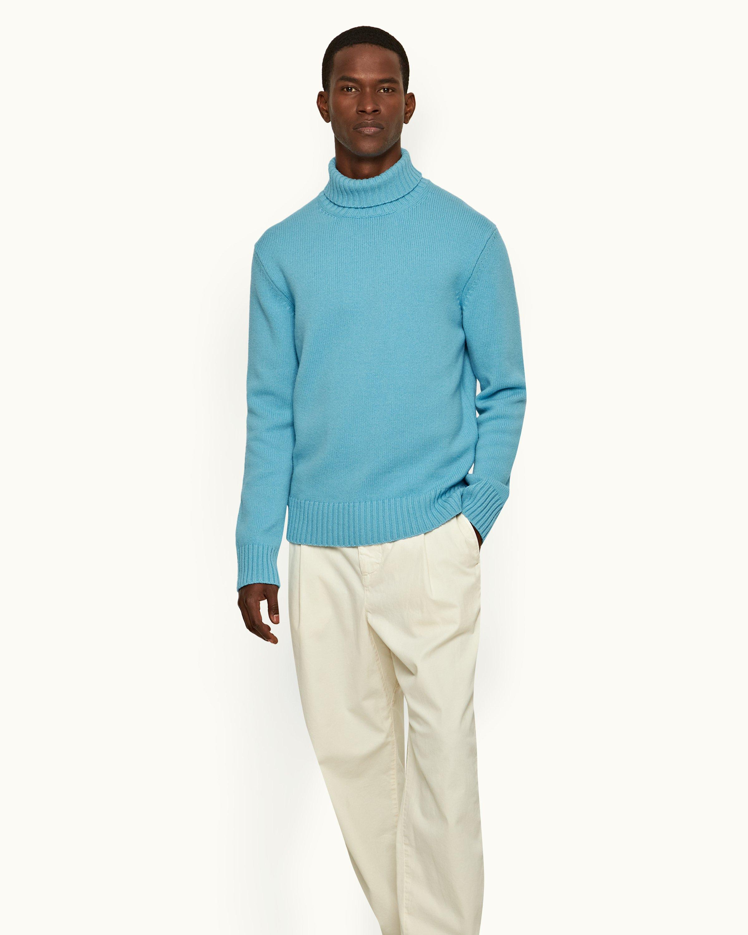 Light blue hotsell turtleneck men