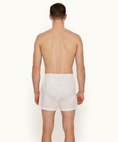 Boxer Short - Mens White Cotton Boxer Shorts