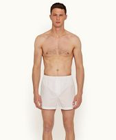 Boxer Short - Mens White Cotton Boxer Shorts