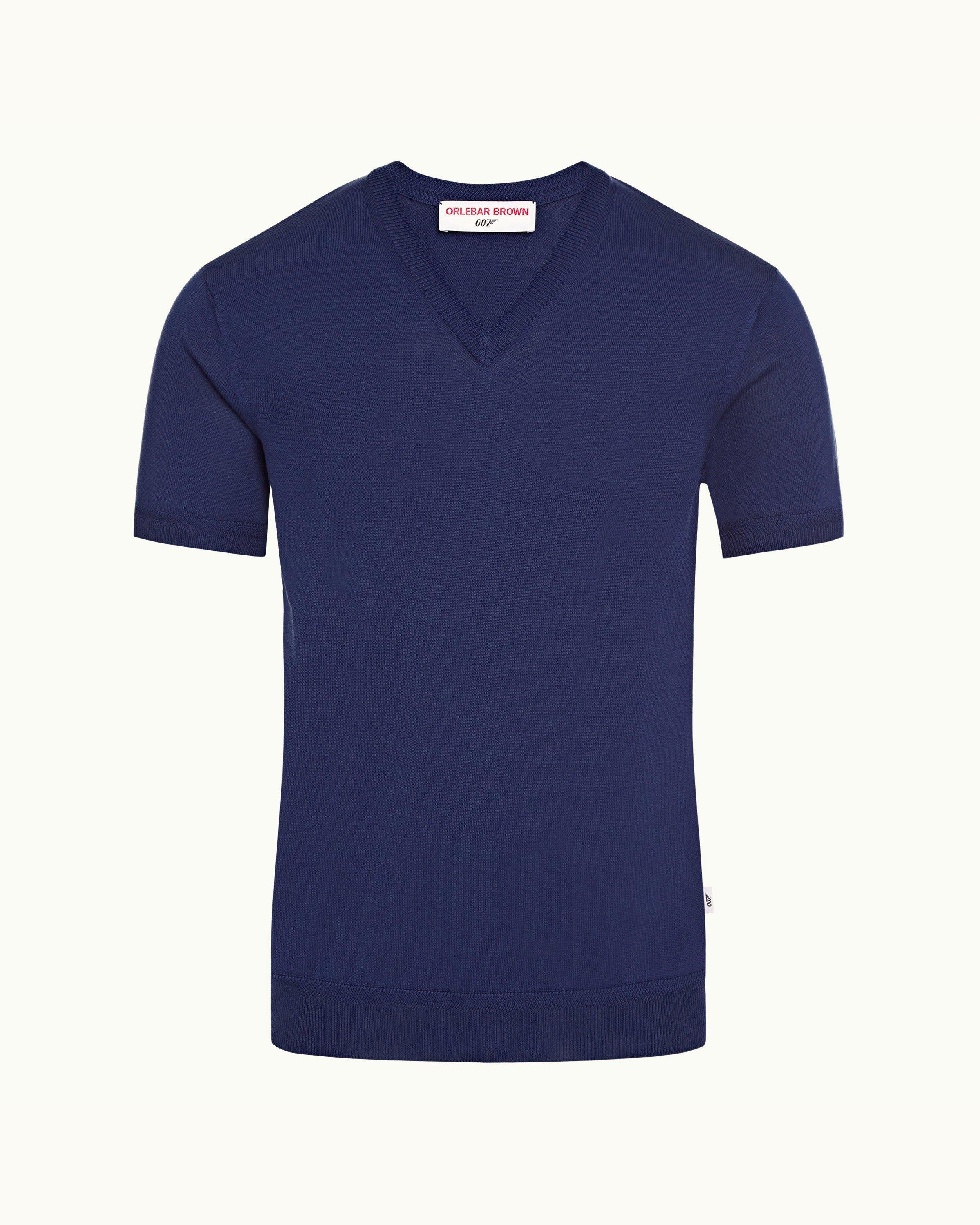 Buy Blue V Neck T-shirt for Women, ONLY