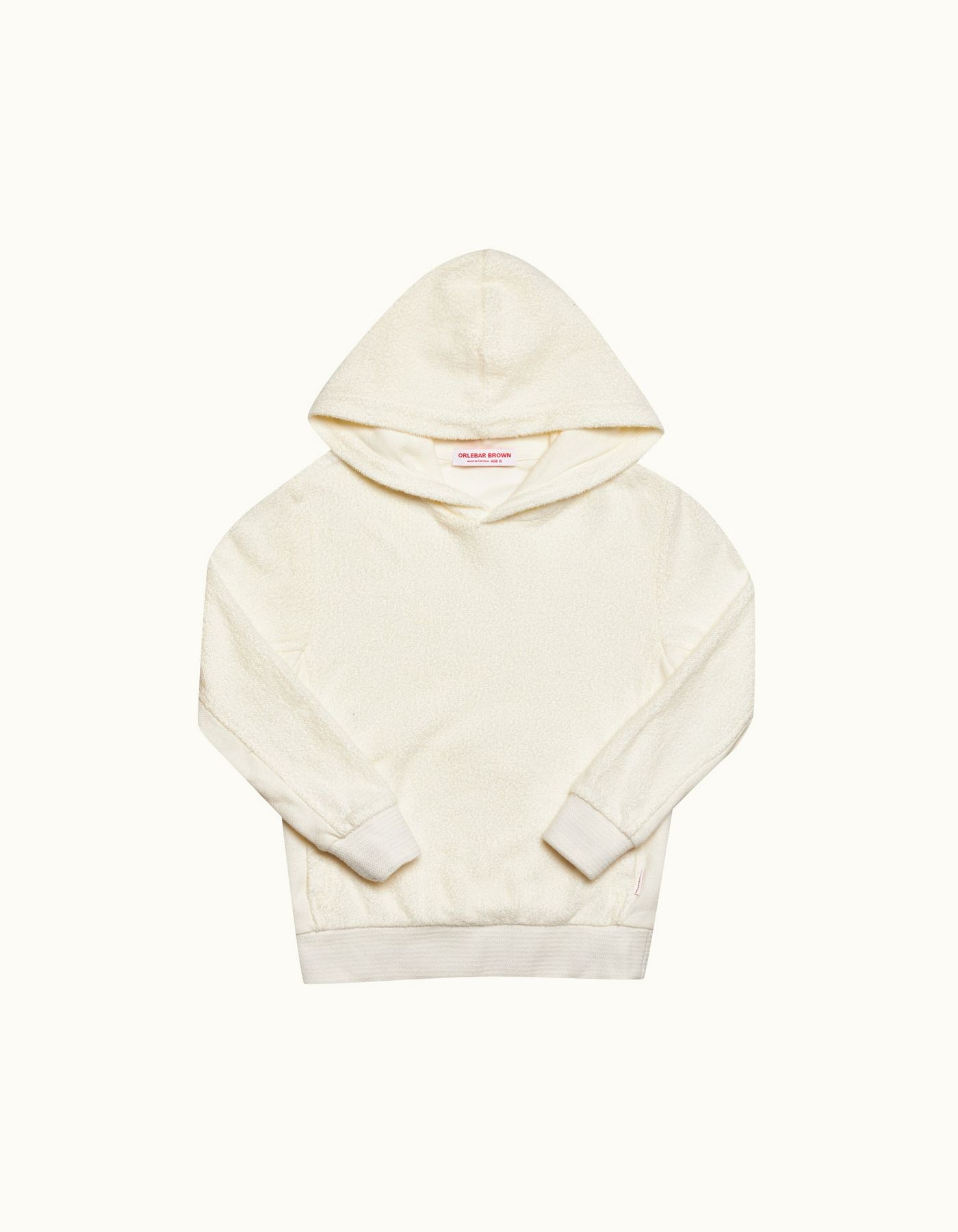 Zayden - Childrens Kids' White Sand Mix Texture Hooded Sweatshirt