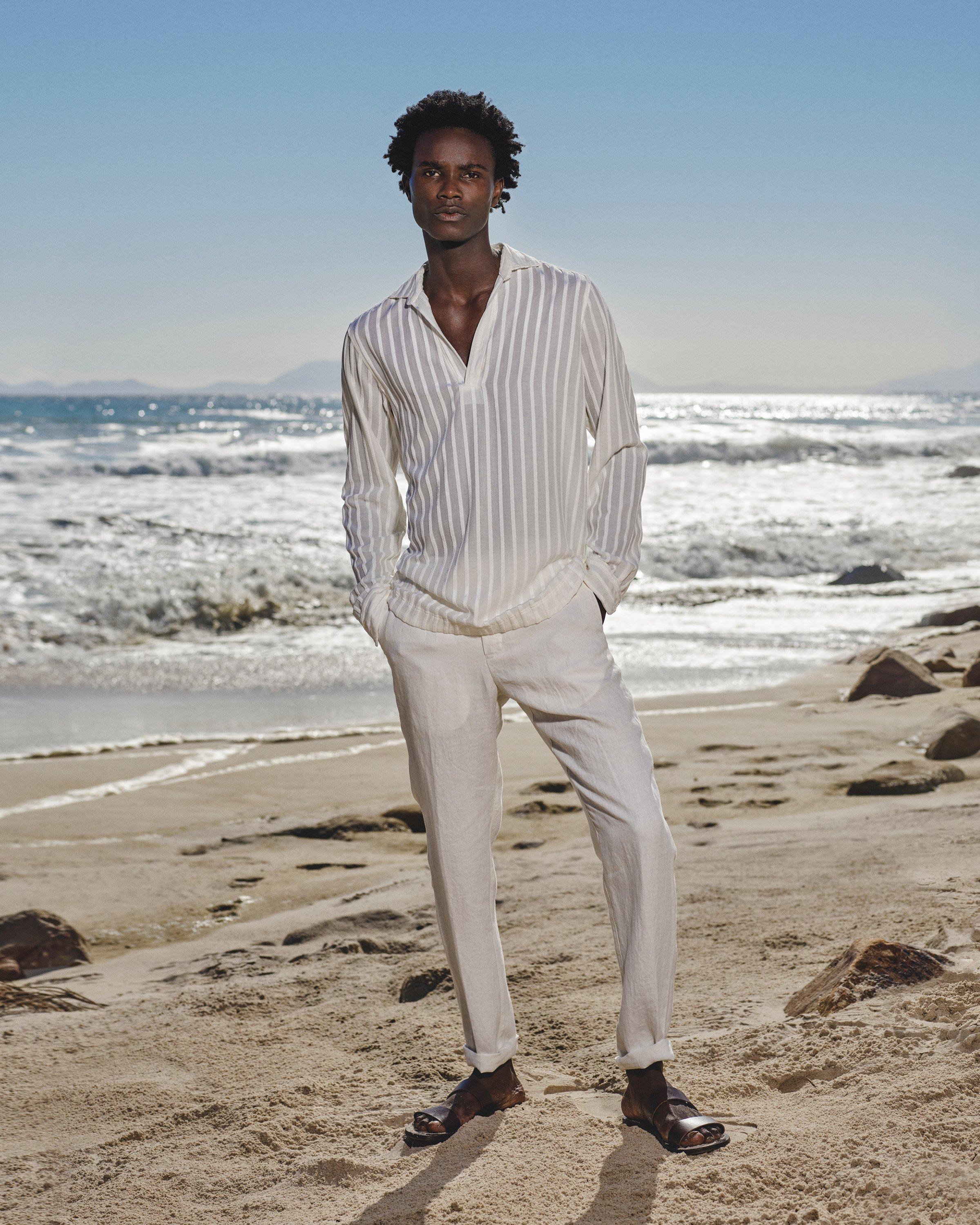 Sandbar Tailored Fit Linen Trousers