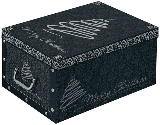 KREHER Aufbewahrungsbox »X-Mas2«, Dekorative Karton-Box mit XL Volumen