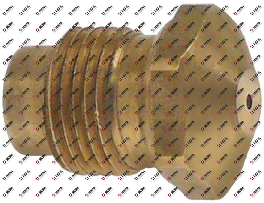 Gasdüse Gewinde M12x1 SW 14  Bohrung ø 1,9 mm