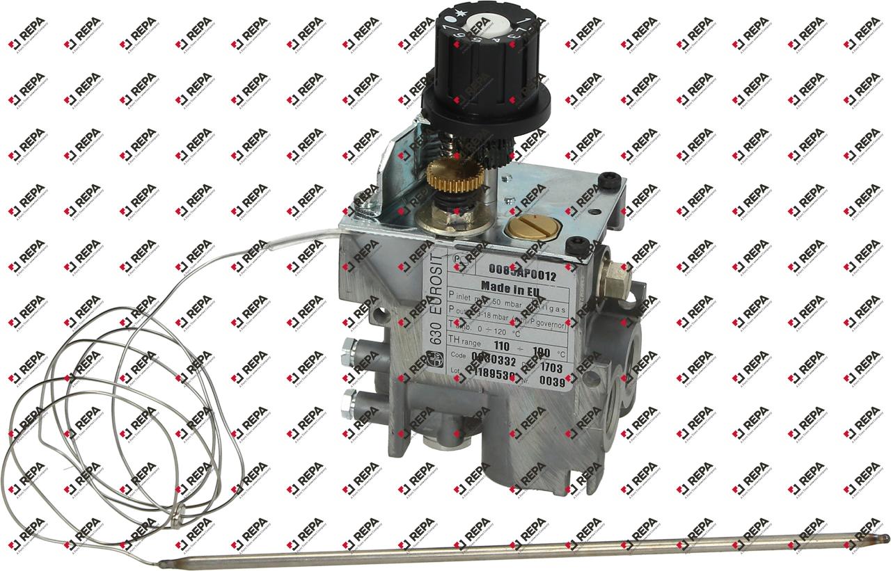 termostato gas tipo serie 630 Euro 110-190°C