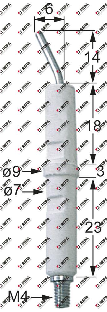 Ignition electrode L1 14 mm L2 6 mm connection M4