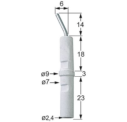 Zündelektrode L1 14 mm L2 6 mm zum Klemmen 1_100707