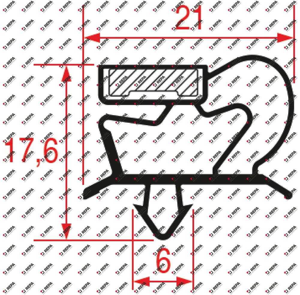Gasket external size 583×386mm