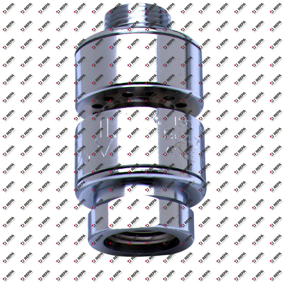 Back-flow preventer with polished chrome plated 