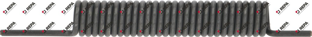 Molla a torsione ø 15mm filo ø 2,5mm L1 27mm L2