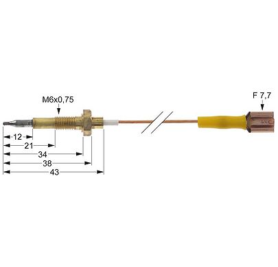 Thermoelement L 750mm M6x0,75 mit Kabelverbindung 1_102242