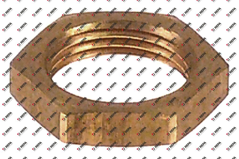 Écrou filetage M14x1 laiton H 4mm OC 18 Q 1pc
