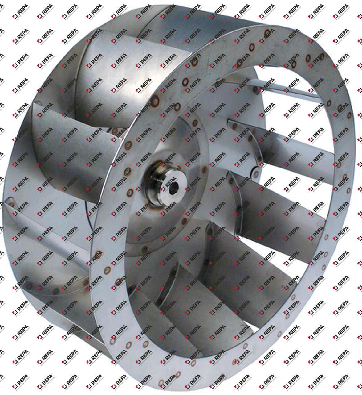 Lüfterrad D1 ø 350mm H1 125mm Schaufeln 12
