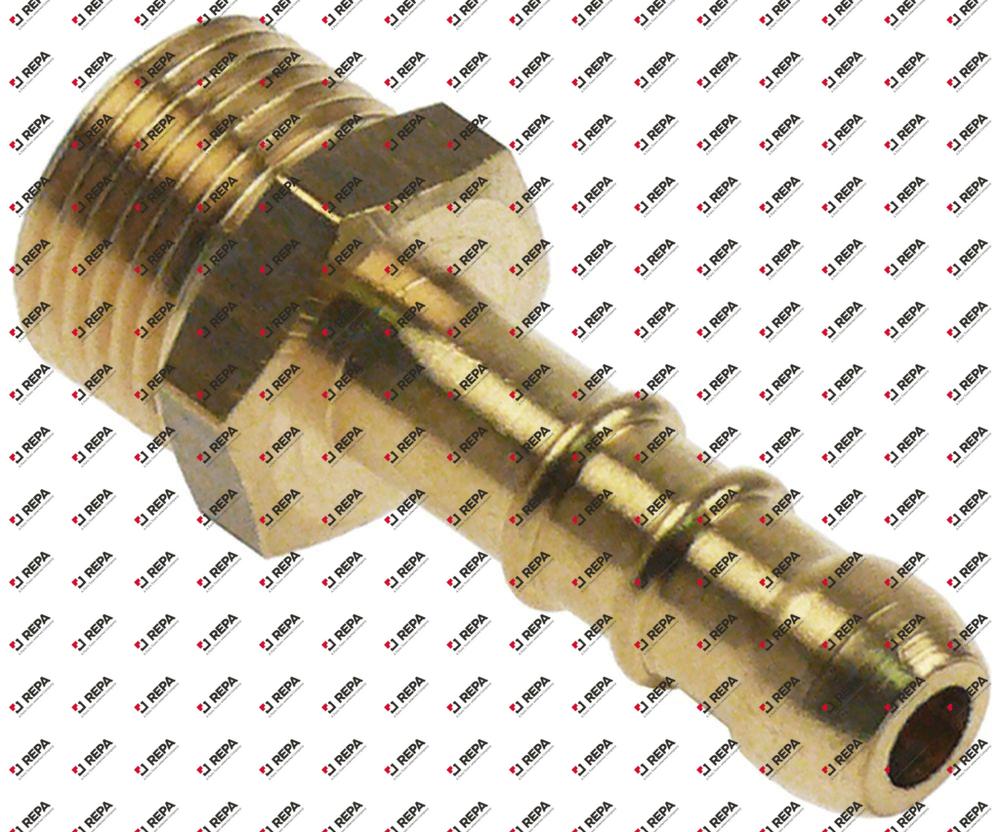 Schlauchanschluss Messing gerade Gewinde 3/8"