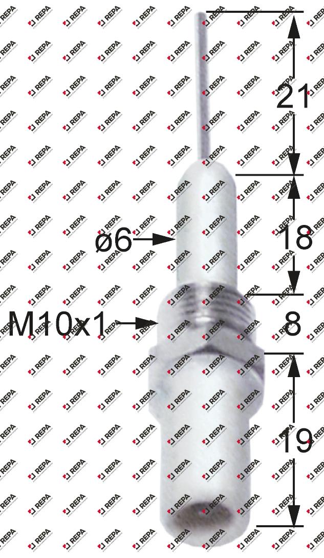Zündelektrode D1 ø 6mm L1 21mm KL1 18mm KL2 8mm