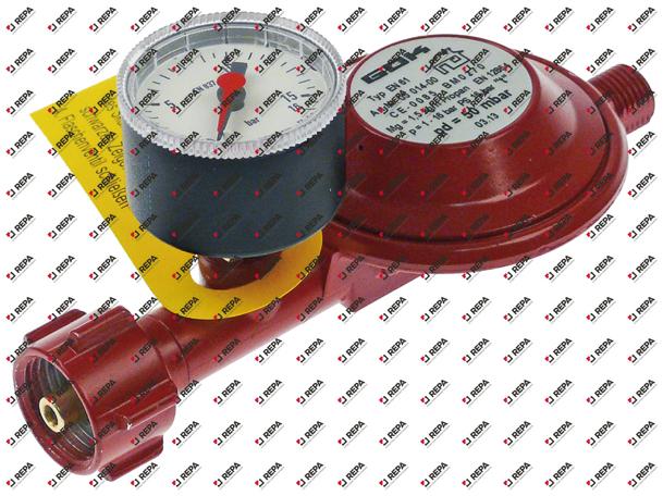 Gasdruckregler EN61-t Anschluss KLF - 1/4" links