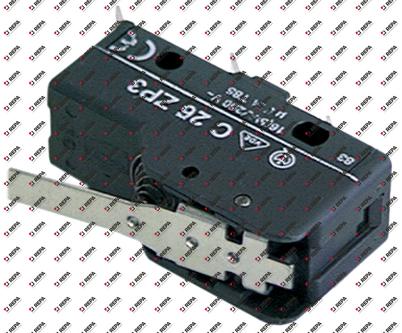 Microswitch lever-operated 250V 16A 1CO