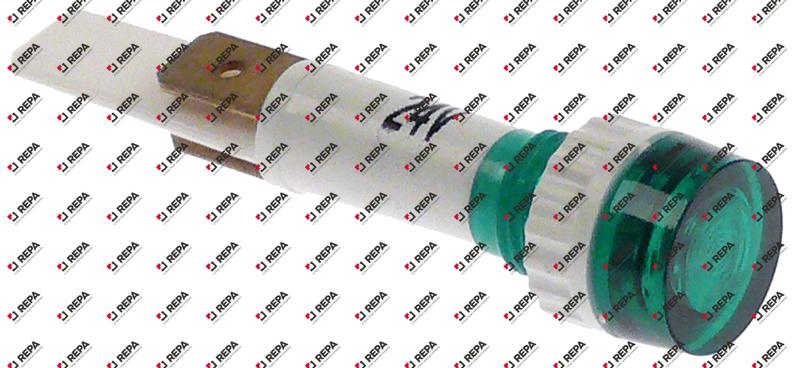 indicator light ø 10mm green 24V