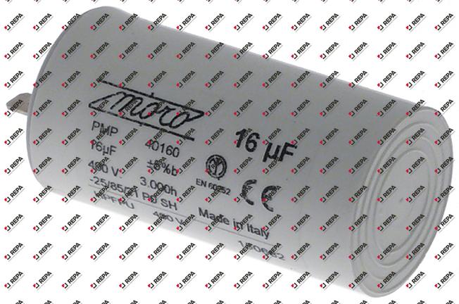 condensador de servicio capacidad 16µF 400V 
