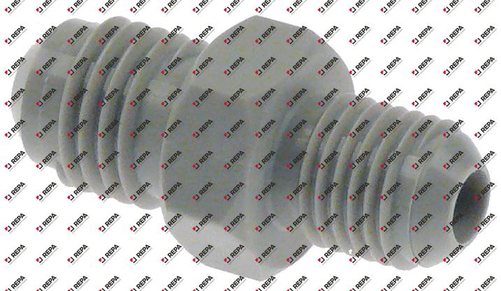 Mamelon filetage 1/2" - 7/16" plastique gris