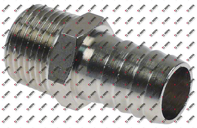 slangaansluiting draad 3/8" recht slang ø 14mm
