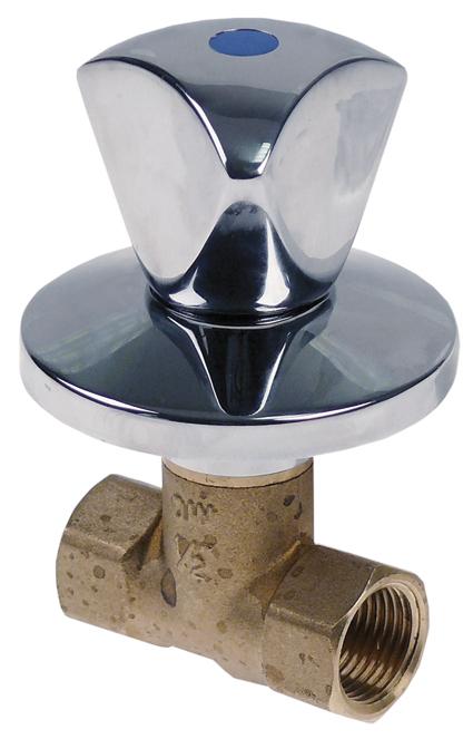 Shut-off valve 1/2" cold total length 65mm