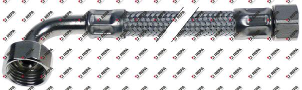 Flex hose SS braid straight-curved DN8 L 350mm