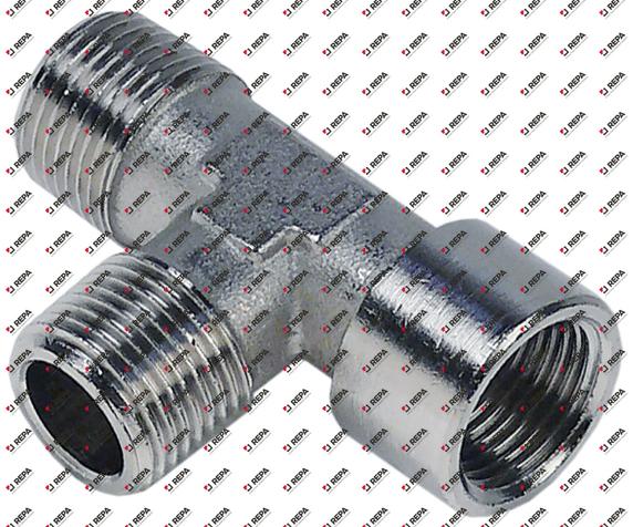 Raccordo a T filetto 3/8" M - 3/8" M - 3/8" F