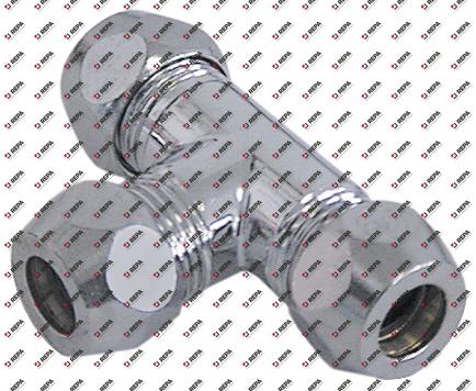 T-Stück Gewinde 3/8" Rohr ø 10mm Messing verchromt