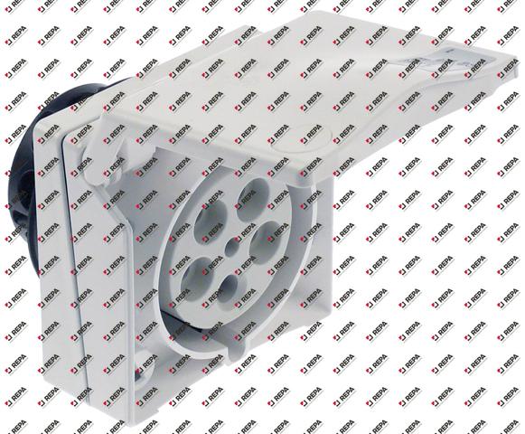 Steckdose CEE Unterputz 5-polig Kontakte 3P+N+PE