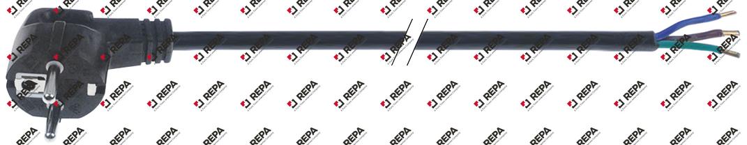 cable CEE7/7 type E+F 3-pole contacts P+N+E 1,5mm²
