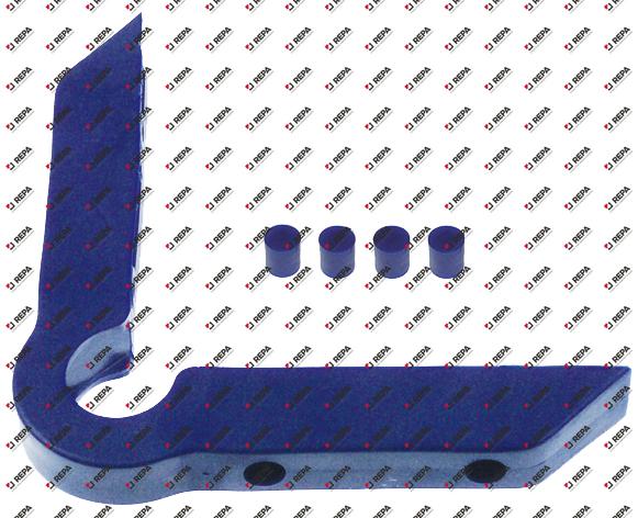 Bumper angle plastic hole distance 35mm blue