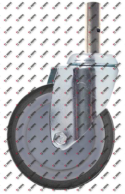 Swivel castor spigot H 163mm spigot-ø 18mm