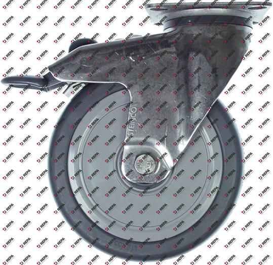 Lenkrolle Plattenbefestigung LA 61x51mm H 158 mm