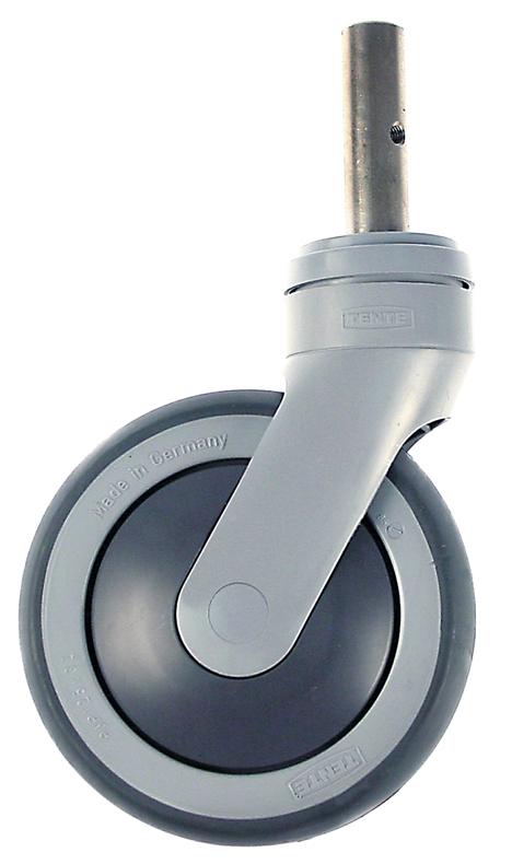 Roue pivotante ø 125mm tourillon corps plastique
