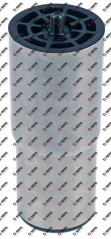 Pied d'appareil filetage M10 tube ø 66mm inox