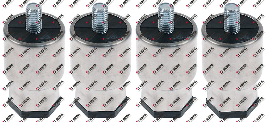 Gerätefuß-Kit Gewinde M10 Rohr ø 38 mm CNS