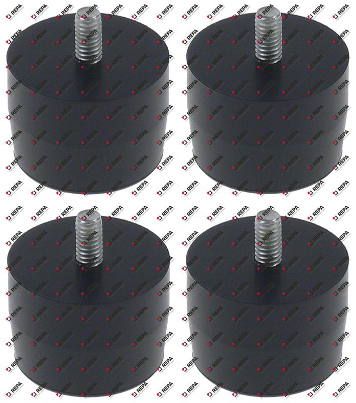 Gerätefußsatz H 17 mm D1 ø 23 mm Gewinde M4x8